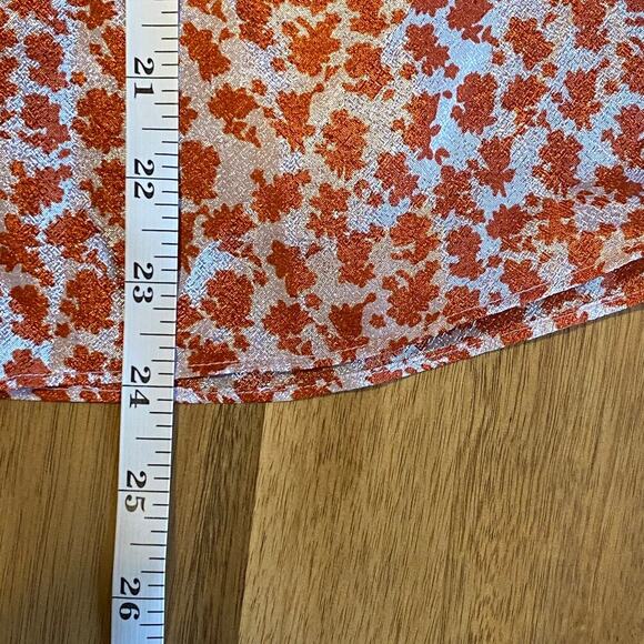 Samsoe Karookh Blouse Floral Shimmer Flutter Sleeve Feminine Romantic Womens S - Picture 12 of 13